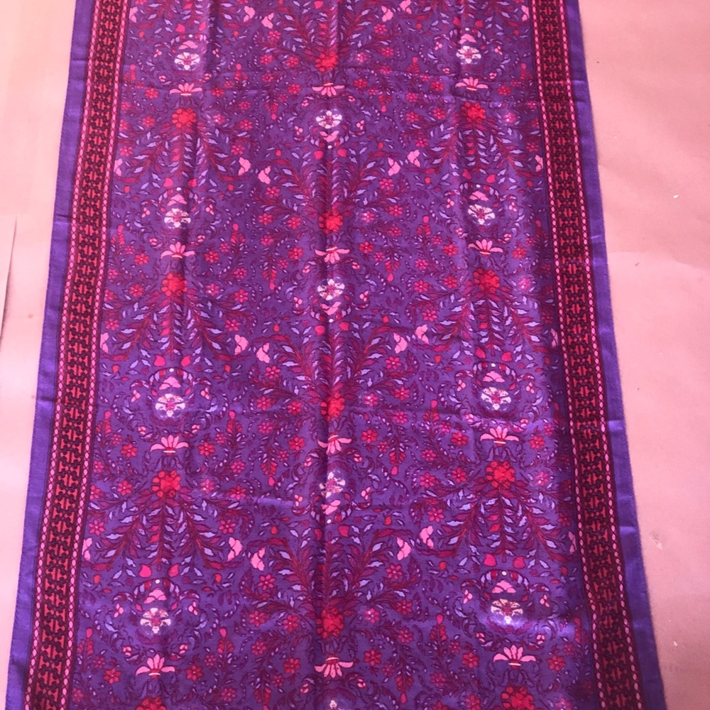 Silk and wool Tory Burch rectangle scarf